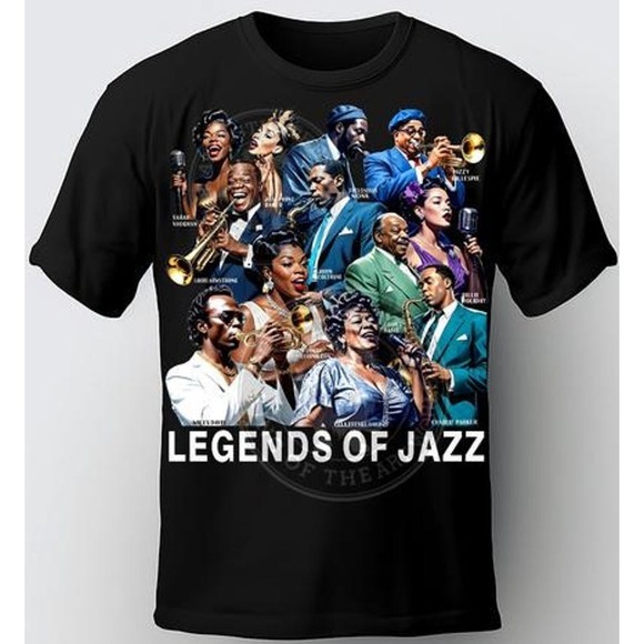 Ayah_Sall Other - Jazz Music Legends Shirt Sarah Vaughan Louis Armstrong Thelonious Unisex Shirt